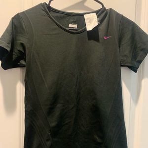 Nike black workout tee. Size M purple detailing